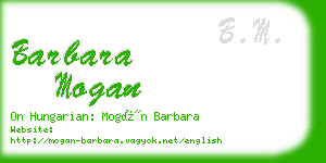 barbara mogan business card